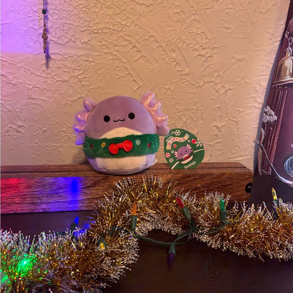 Squishmallows Purple and Green Axolotl Plush